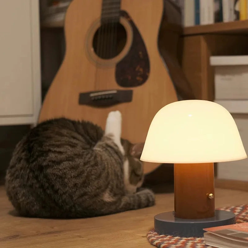 Cordless Mushroom Table Lamp