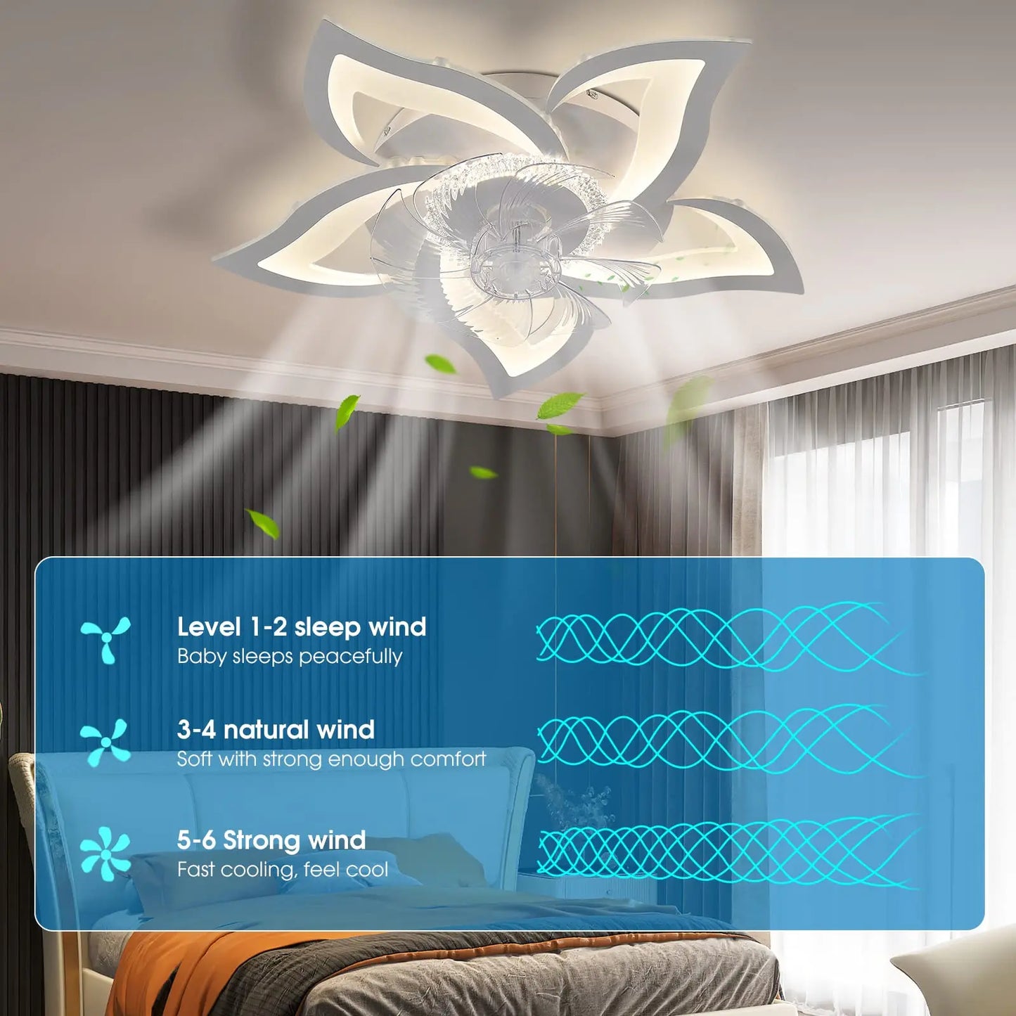 Ceiling Fans With Lights Smart Switch Modern Led