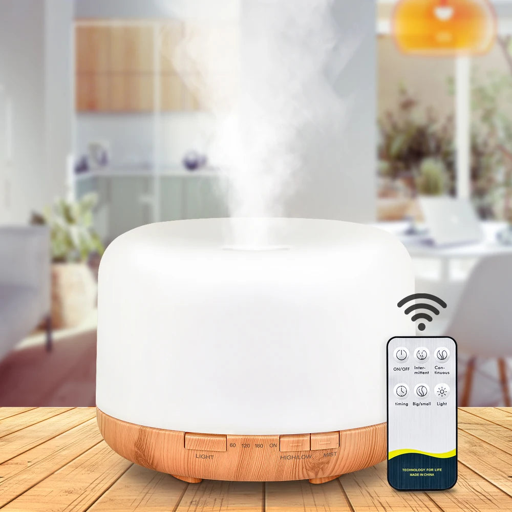 Brightique Air Humidifier Essential Oil Diffuser 300ML 500ML 1000ML With Lights Remote Control Ultrasound Electric Aromatherapy Diffuser