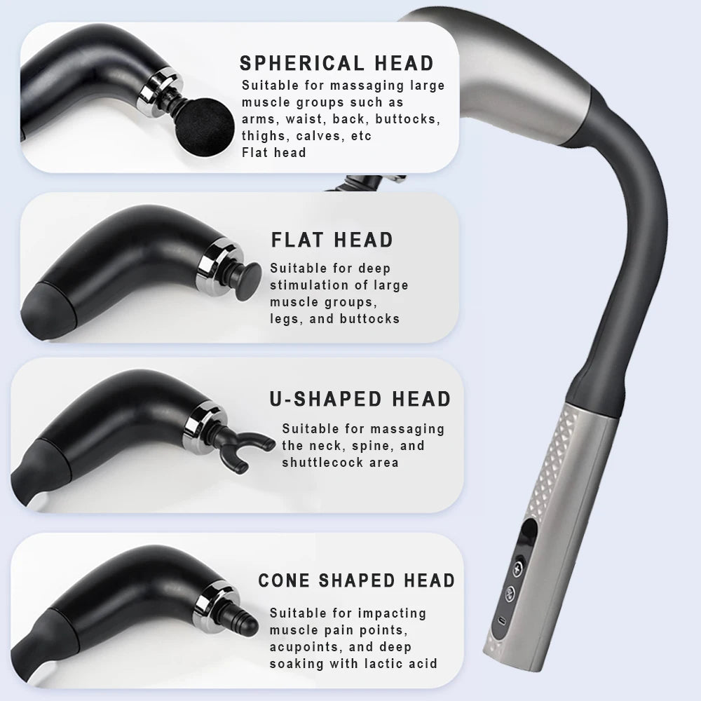 Brightique Smart Fascia Gun Electric Massager Massage Hammer Electric Fascia Gun Home Handheld Hammer Back Artifact Christmas Gift
