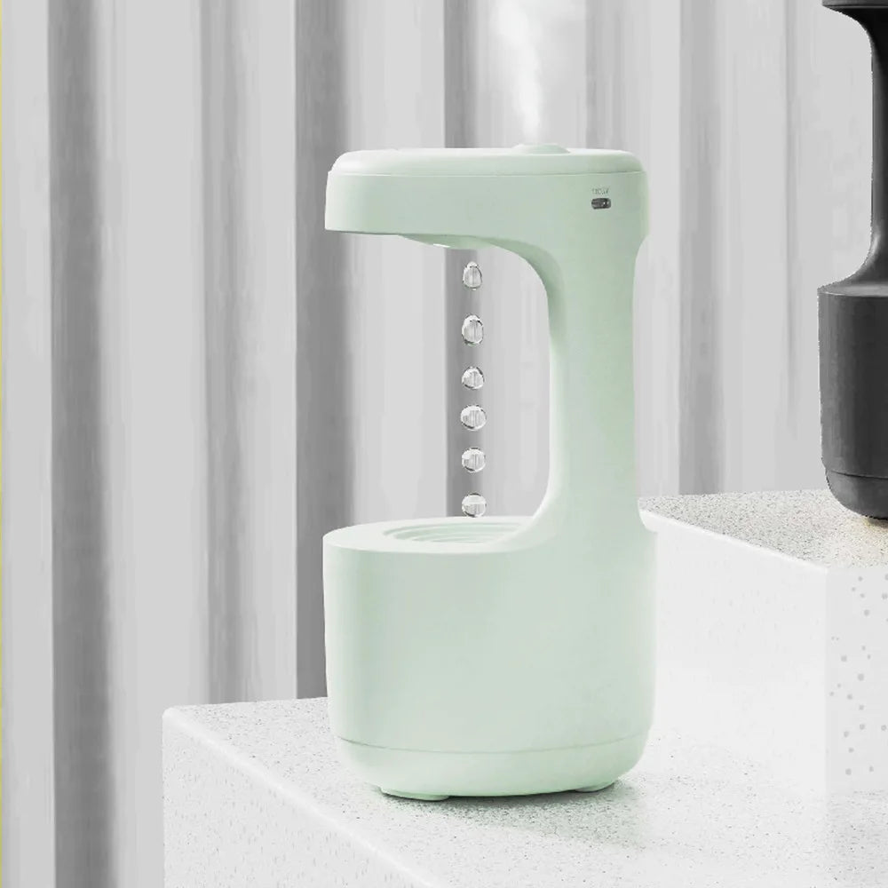 Brightique Anti Gravity Humidifier with LED Clock Display,Floating Water Droplet Humidifier - for Home Deco