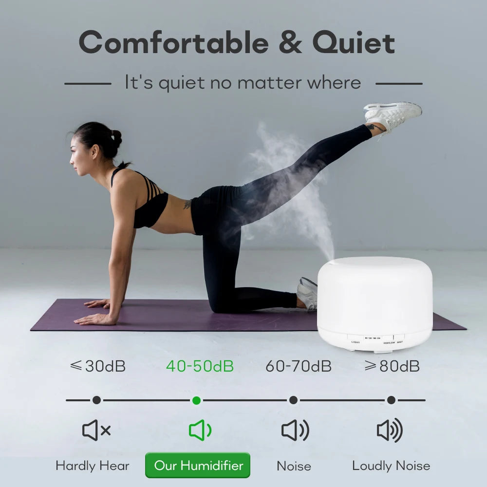 Brightique Air Humidifier Essential Oil Diffuser 300ML 500ML 1000ML With Lights Remote Control Ultrasound Electric Aromatherapy Diffuser