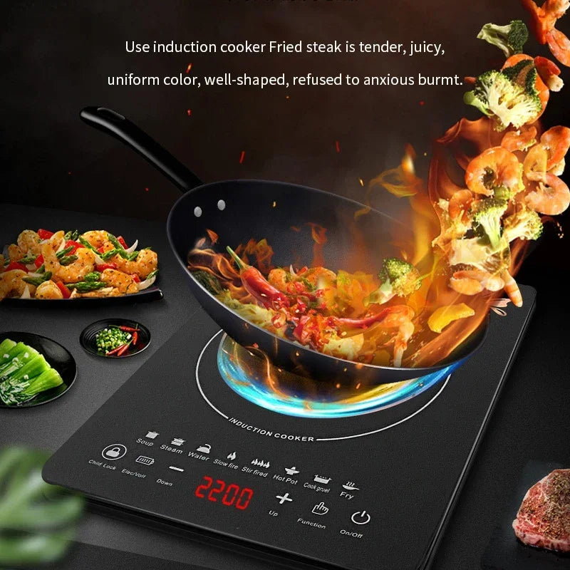 Brightique Multi-functional Home Cooking Induction Stove 110V~220V Touch Control 2200W Timeable Intelligent Energy-saving Induction Cooker