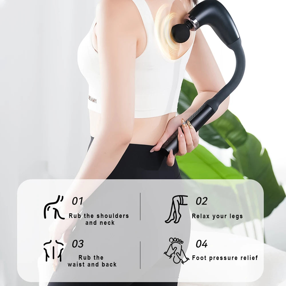 Brightique Smart Fascia Gun Electric Massager Massage Hammer Electric Fascia Gun Home Handheld Hammer Back Artifact Christmas Gift