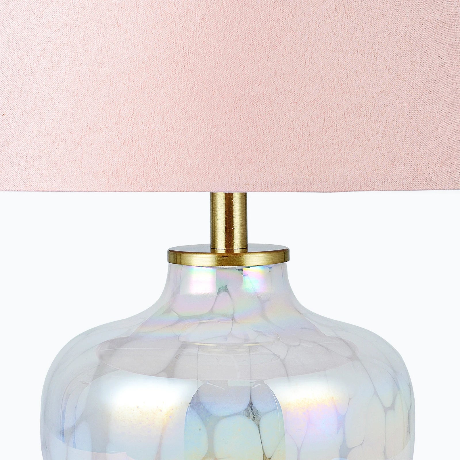 Blush Pink Hand-Blown Glass Table Lamp