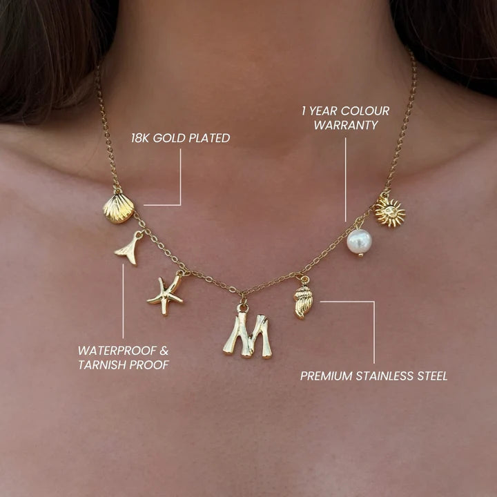 A–Z Initial Seashell Necklace