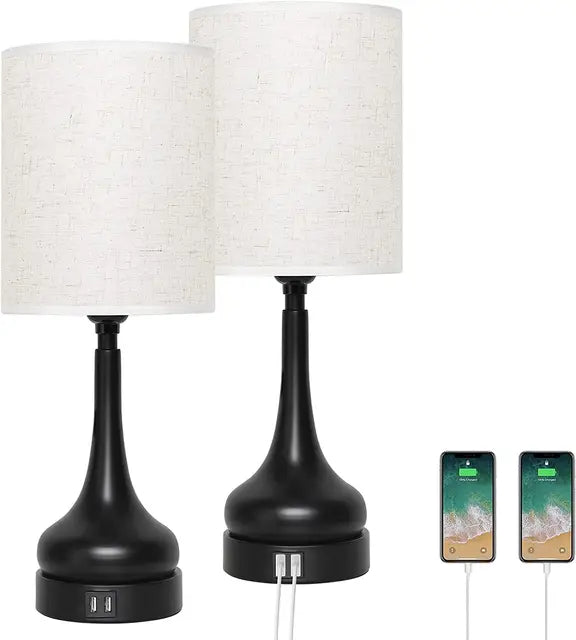Bedside Lamp Bedroom Table Lamp Set of 2 Table Lamps with Touch Control