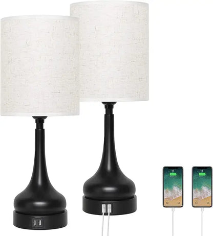 Bedside Lamp Bedroom Table Lamp Set of 2 Table Lamps with Touch Control