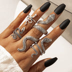 Vintage Long Snake Ring Set