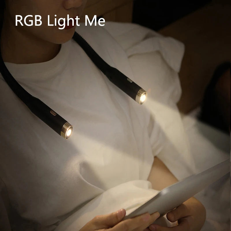 Bendable Book Lights Neck Lamp with 4 LED Lights Adjustable Brightness