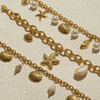 Ocean Style Starfish Shell Pendant Handmade Bracelet