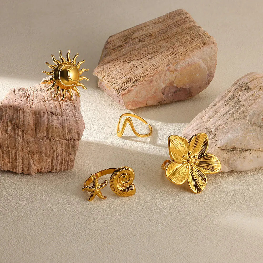 Big Bloom Flower Rings For Women