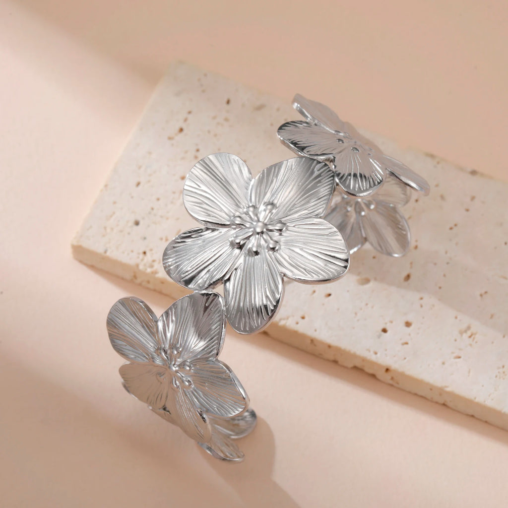 Trendy Flower Cuff Bracelet