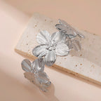 Trendy Flower Cuff Bracelet