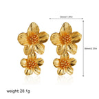 Metal Flower Stud Earrings