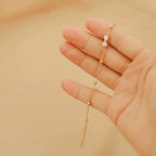 Bow shiny zircon bracelet