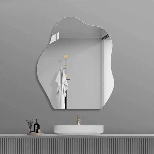 Brightique Irregular Wall Mirror Multiple Sizes Glass Decorative Make Up Mirrors For Dressing Table Bathroom Bedroom Living Room Mirror
