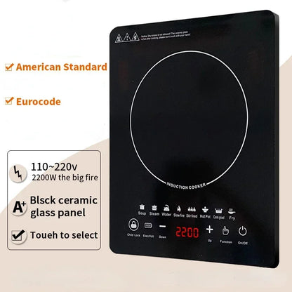 Brightique Multi-functional Home Cooking Induction Stove 110V~220V Touch Control 2200W Timeable Intelligent Energy-saving Induction Cooker