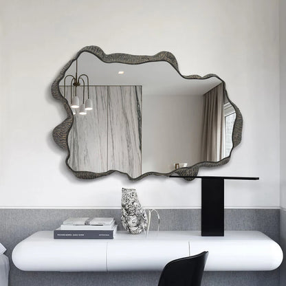 Brightique Hanging Creative Mirror Art Makeup Mirror Irregular Shaped Living Room Decoration Mirrors Dekoracyjne Lustra Home Decoration