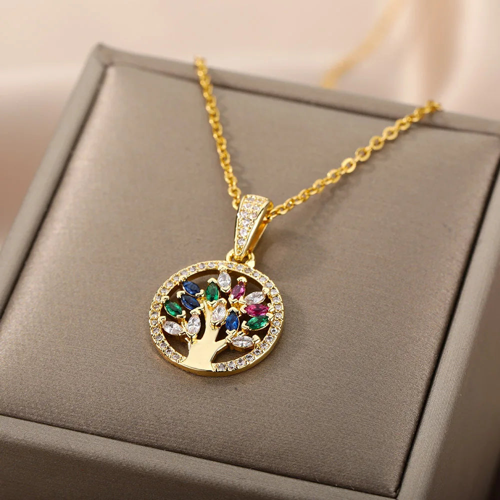 Stainless Steel Multilayer Heart Necklace