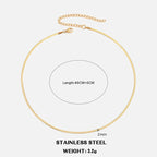 Unisex Flat Snake Chain Choker Necklace