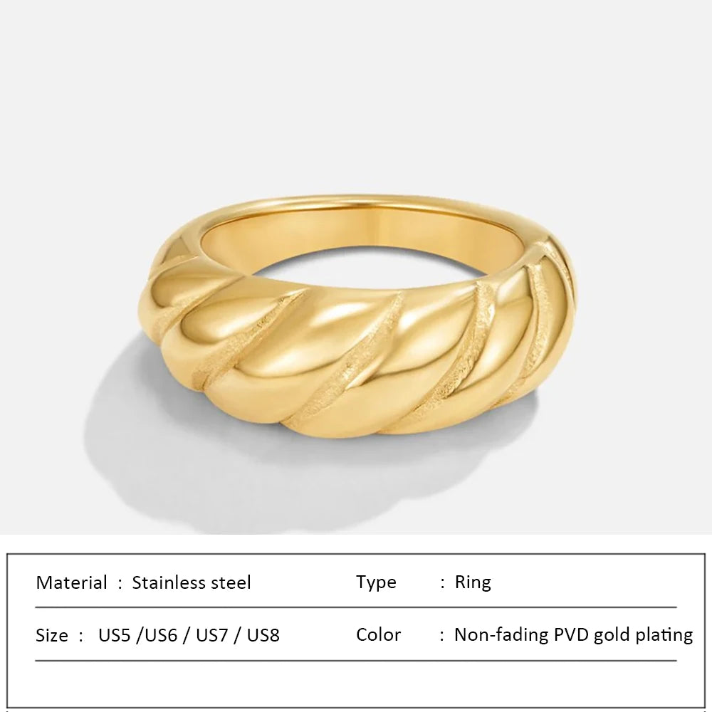 Brightique 18K Gold-Plated Cocktail Ring