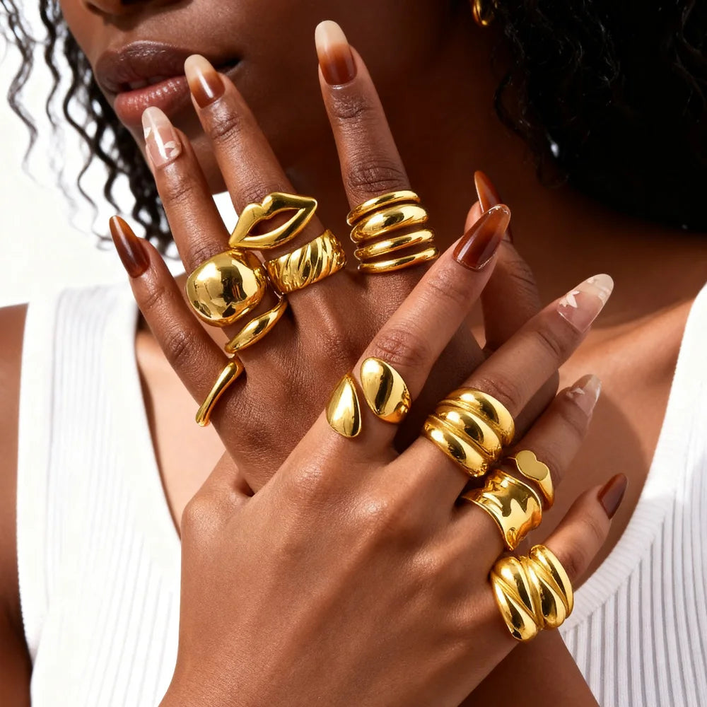 Chunky Dome Rings for Women