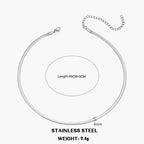 Unisex Flat Snake Chain Choker Necklace