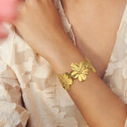Trendy Flower Cuff Bracelet