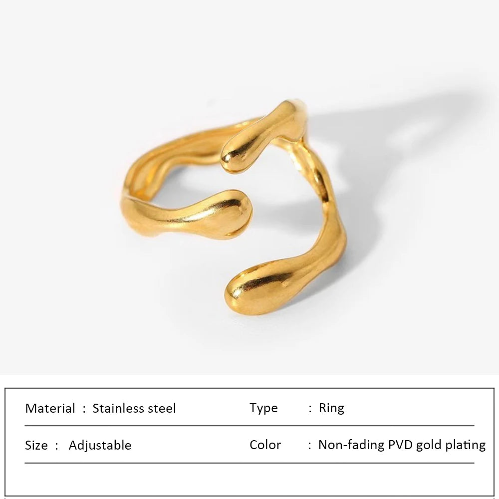 Brightique 18K Gold-Plated Cocktail Ring