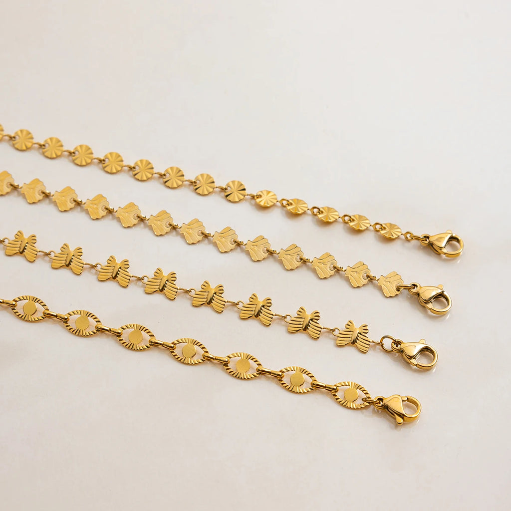 Butterfly Circular Handmade Chain Necklace