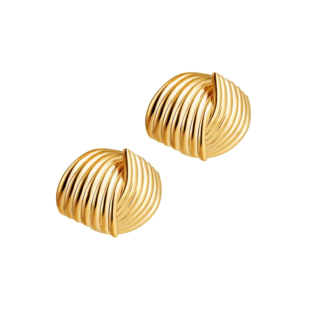 Vintage Texture Gold Plated Earrings