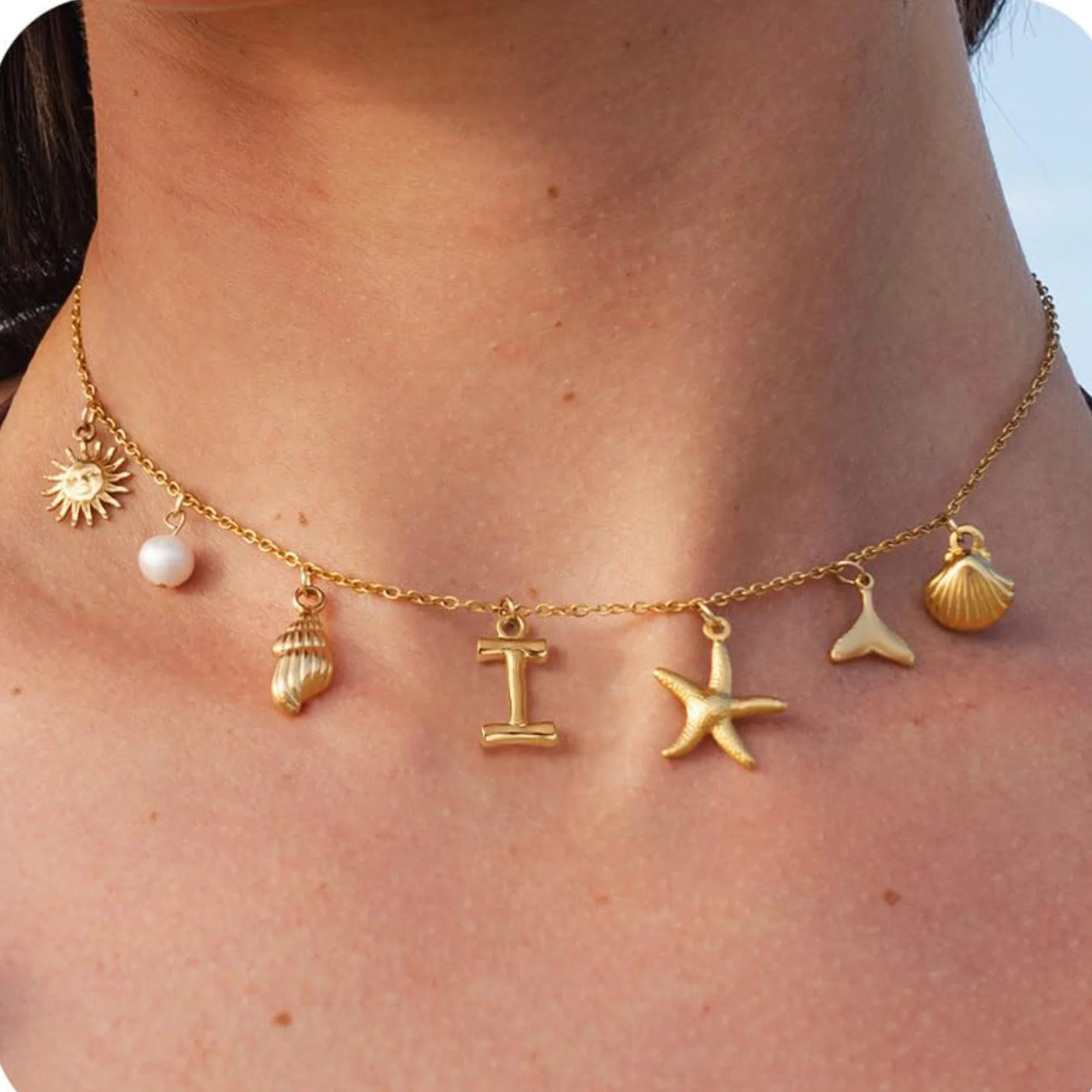 A–Z Initial Seashell Necklace