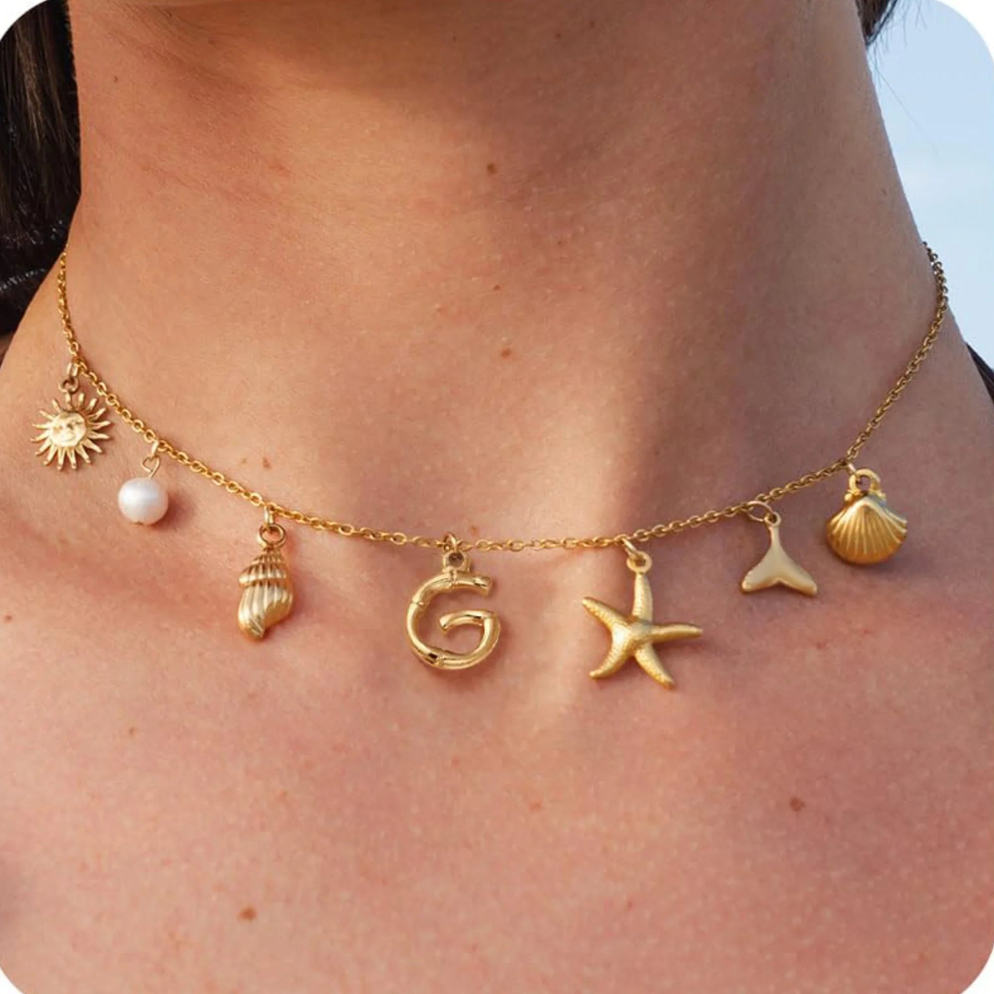 A–Z Initial Seashell Necklace