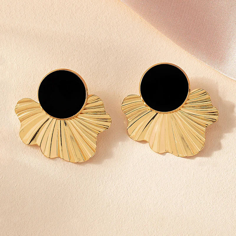 Leaf Shape Geometric Earrings