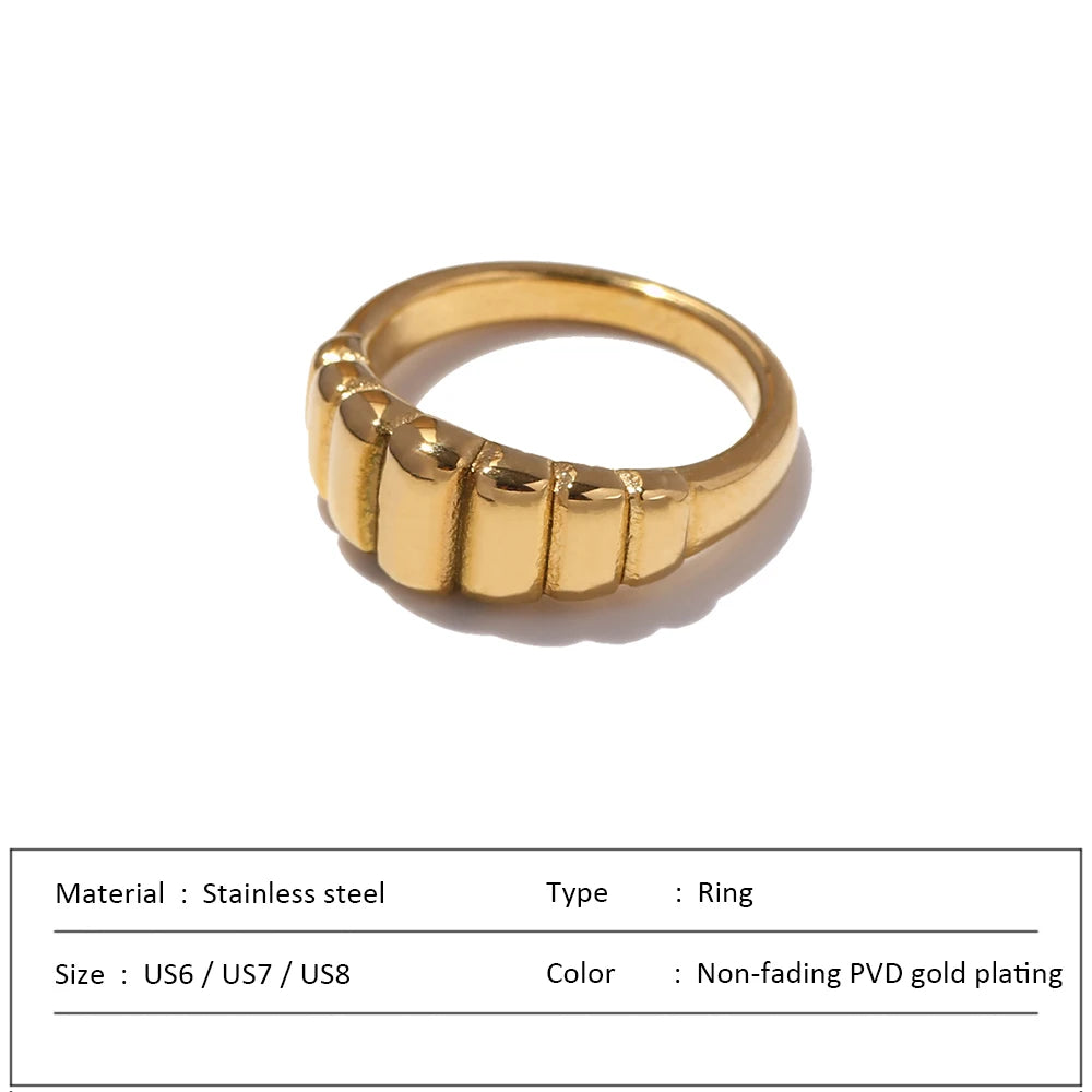 Brightique 18K Gold-Plated Cocktail Ring