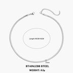 Unisex Flat Snake Chain Choker Necklace