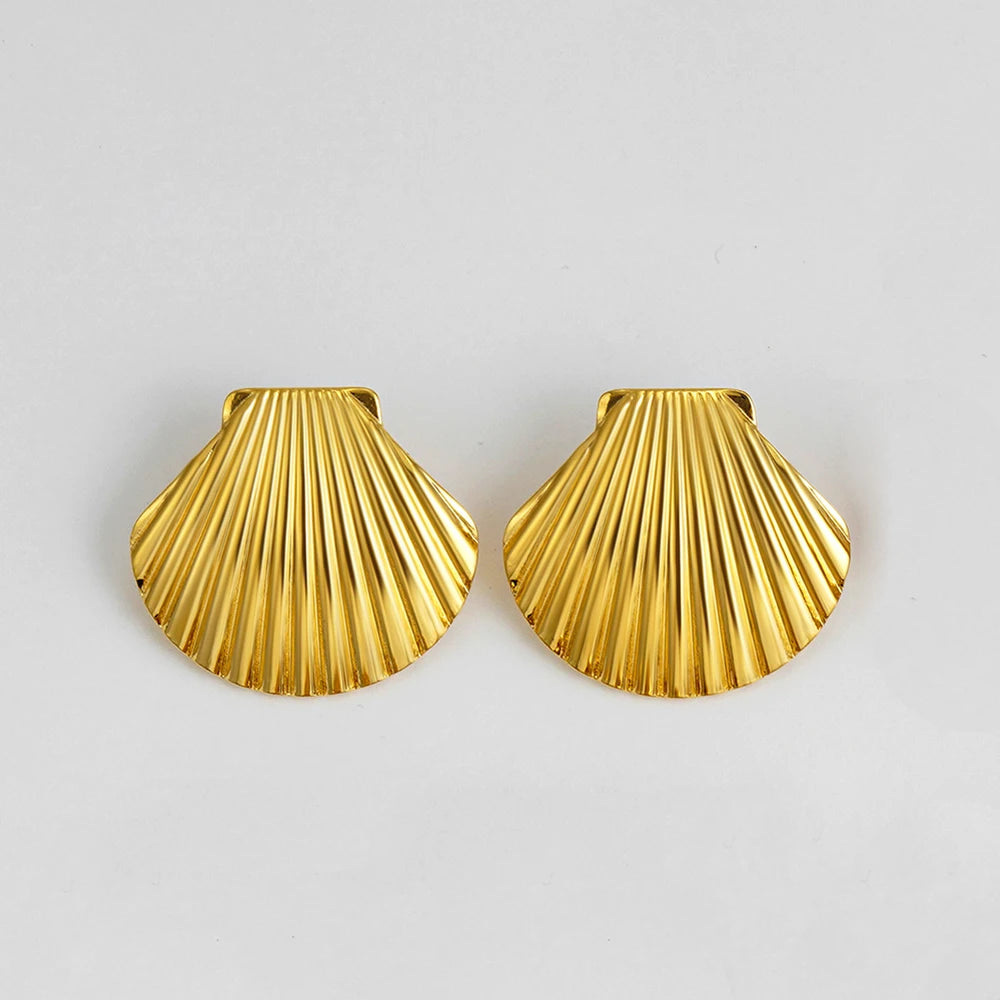 Texture Snail Conch Shell Earrings