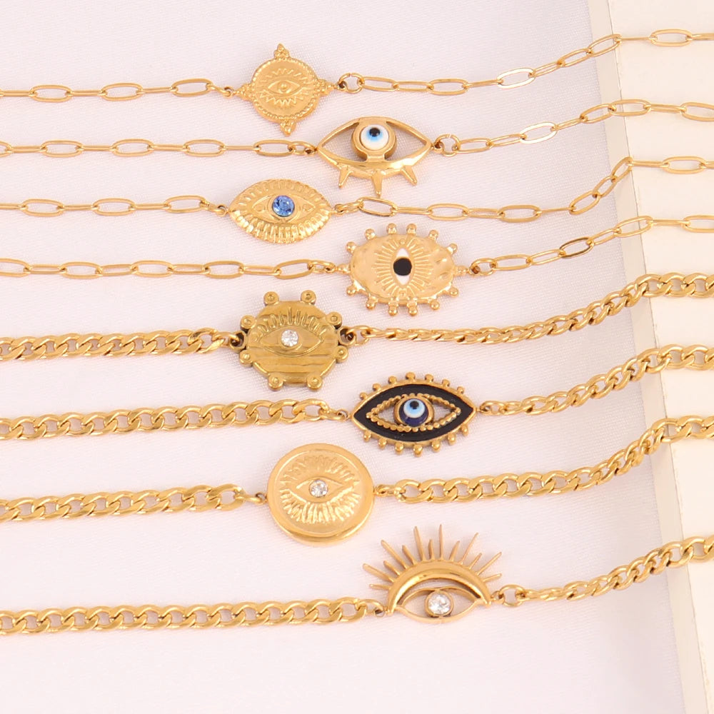 Evil Eyes Chain Bracelet