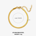 Unisex Flat Snake Chain Choker Necklace