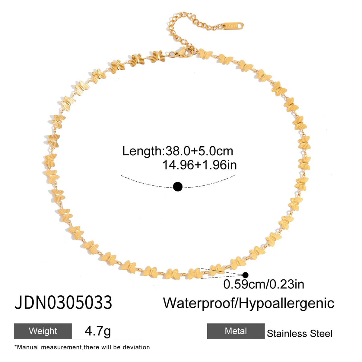 Butterfly Circular Handmade Chain Necklace