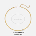 Unisex Flat Snake Chain Choker Necklace