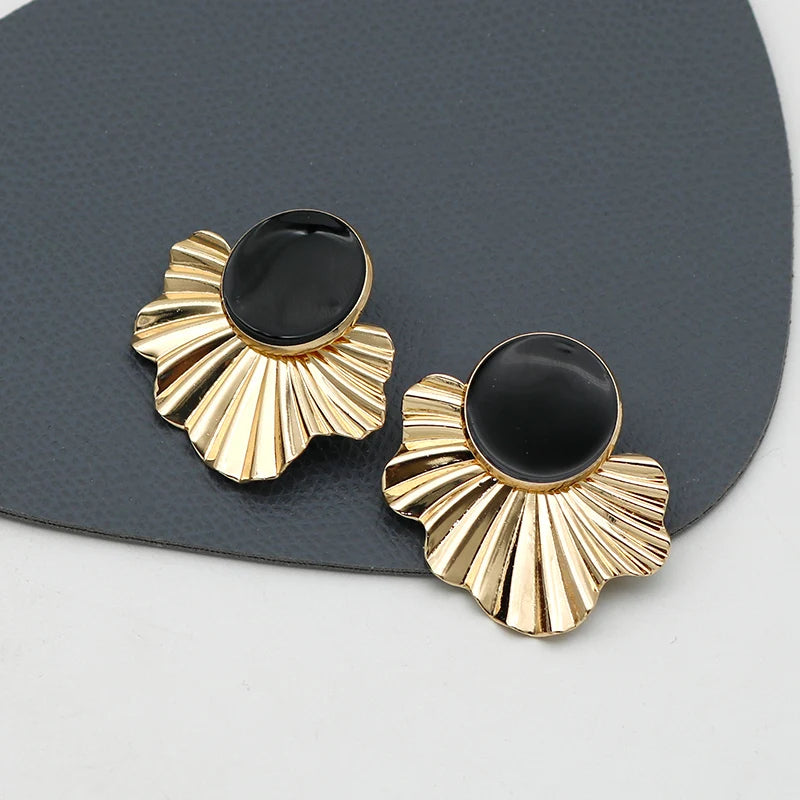 Leaf Shape Geometric Earrings