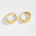 Onekiss Round Stainless Steel Hoop Earrings