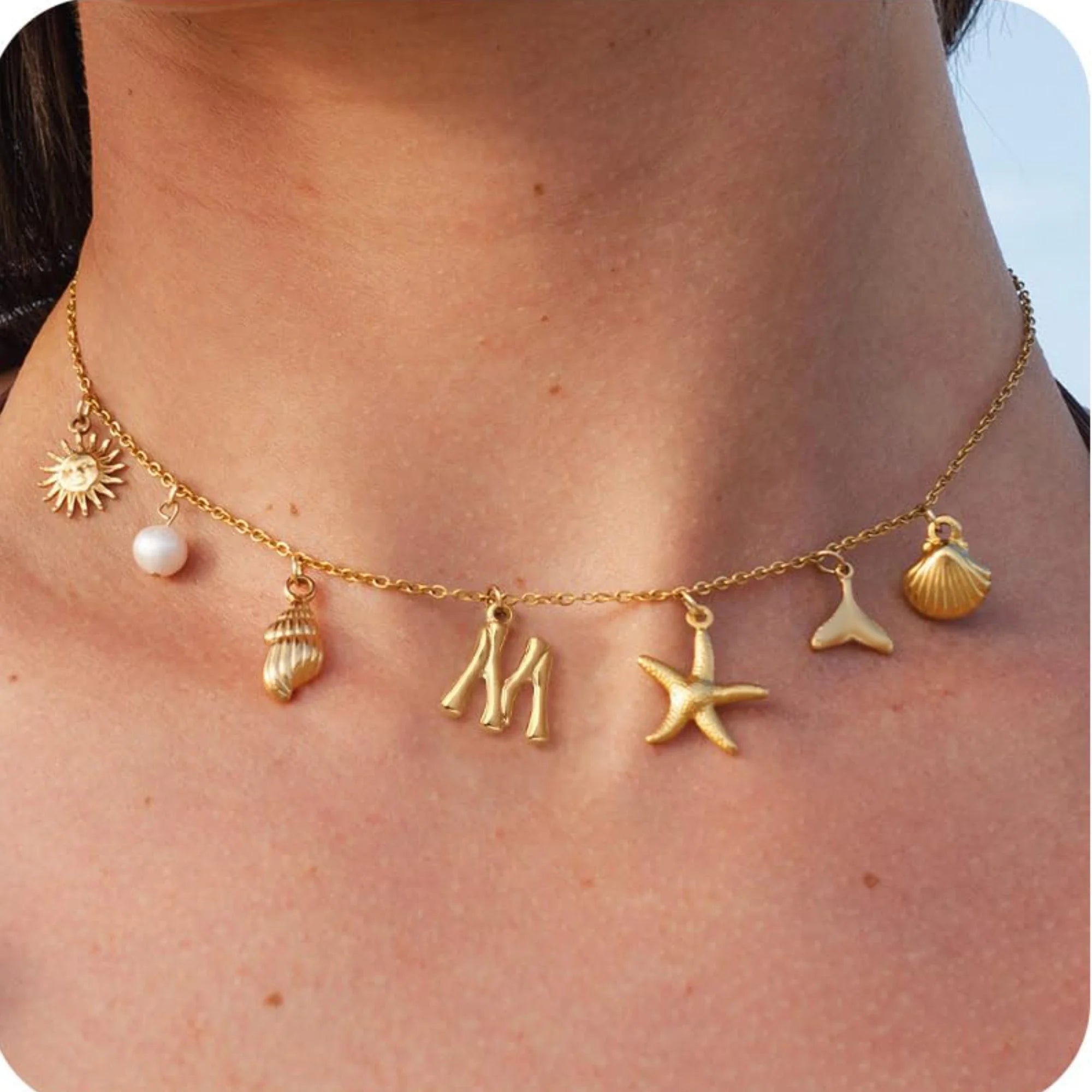 A–Z Initial Seashell Necklace