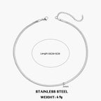 Unisex Flat Snake Chain Choker Necklace