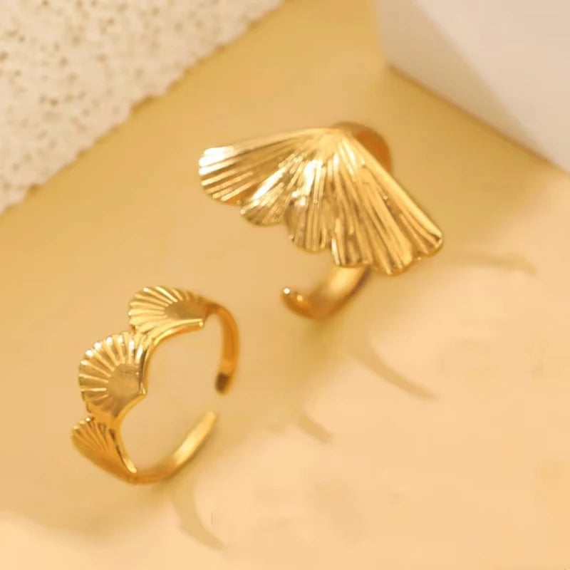 2/3pcs/Lot Stainless Steel Creative Starfish Shell Rings