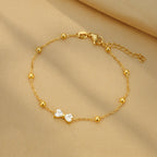 Bow shiny zircon bracelet