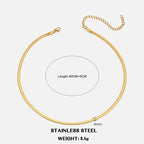 Unisex Flat Snake Chain Choker Necklace