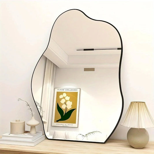Brightique 32" x 24.5" Irregular Asymmetrical Frameless Wall Mirror Wall-Mounted